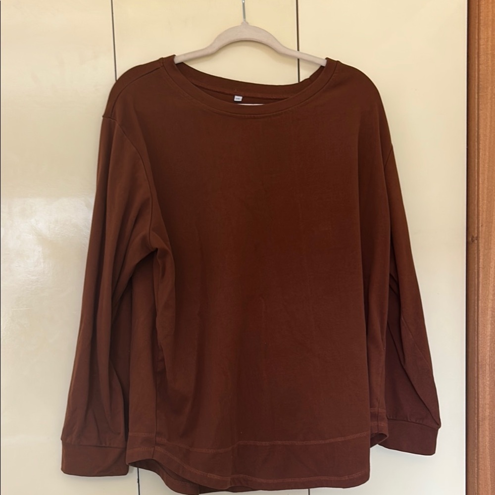 Casual Brown Long Sleeve Shirt